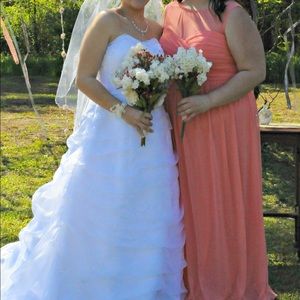 Coral Bridesmaid Dress